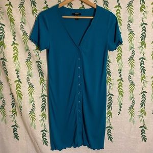 Forever 21 blue short sleeve dress
